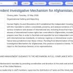 Responsable du Mécanisme d’Enquête Indépendant pour l’Afghanistan