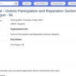 Visiting Professional – Victimes et Réparations (Bourse UE)