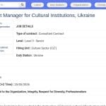 Chef de Projet Senior – Développement des Institutions Culturelles en Ukraine