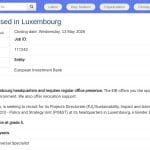 Expert·e Genre – Banque Européenne d&rsquo;Investissement (Luxembourg)