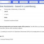 Assistant(e) Administratif(ve) Senior – Siège Luxembourg