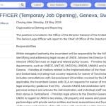 Conseiller juridique principal – ONU Genève