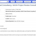 Consultant·e en évaluation de projet WASH – Freetown