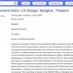 Stage UX Design – Gestion des risques, Bangkok