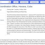 Responsable du Bureau de Coordination du Résident, La Havane