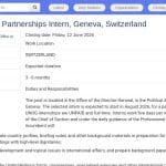 Stagiaire en Affaires Politiques et Partenariats – Genève