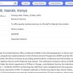 Médecin Responsable Clinique – ONU Nairobi