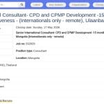 Consultant Senior International – Élaboration CPD et CPMP (15 mois, Mongolie)