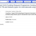 Consultant·e en développement de demande de financement GC8 – VIH, Tuberculose, Paludisme