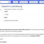 Compliance Officer (H/F) – Luxembourg – CDD