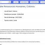 Chargé RH – Coopération internationale – Cotonou