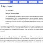 Consultant en coordination de réseaux durables – UNU-IAS Tokyo
