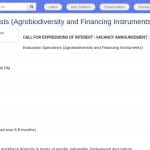 Évaluateur spécialisé en agrobiodiversité et instruments de financement