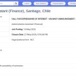 Assistant(e) Administratif(ve) Finance – Santiago, Chili