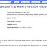 Consultant International en Données Éducatives – UNICEF Nigeria