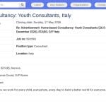 Consultant jeunesse – U-Report UNICEF (Italie, home-based)