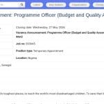 Chargé de Programme Budget et Assurance Qualité – Abuja
