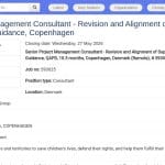 Consultant Senior en Gestion de Projet – Révision des Procédures (UNICEF)