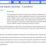 Graduate Professional en Sécurité Spatiale (2 postes) – Genève
