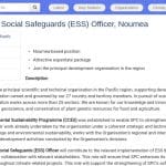 Responsable des Sauvegardes Environnementales et Sociales (ESS) – Nouméa