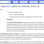 Coordinateur Climat et Air Pur – Pacifique