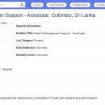 Associate en soutien à la gestion de projet – Colombo, Sri Lanka