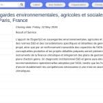 Expert(e) en sauvegardes environnementales, agricoles et sociales – PNUE