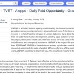 Coordinateur de Centre TVET – Alep