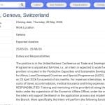Stagiaire Analyste de Données – Genève, ONU