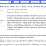 Responsable du Bureau sous-régional pour l&rsquo;Asie du Nord et centrale