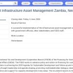Consultant national en gestion des actifs d&rsquo;infrastructure – Zambie