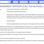 Chargé(e) de gestion de programme – Droits humains, Port-au-Prince
