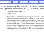 Consultant en suivi de la Conférence sur le financement du développement