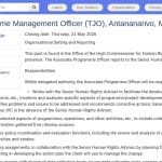 Chargé de programme associé – Droits humains (TJO)
