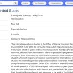 Stagiaire en évaluation et inspection – OIOS
