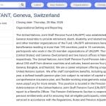 Assistant Prestations Sociales – Genève, ONU