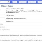 Responsable RH et Culture – Urgence Humanitaire (Rome)