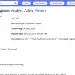 Ingénieur Projet National – Construction & Infrastructures (Yémen)