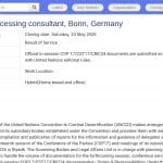 Consultant en traitement documentaire COP17