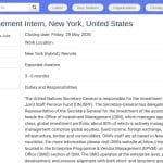 Stagiaire en gestion de programme – Nations Unies