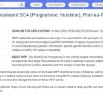 Assistant(e) de Gestion de Programme Nutrition – PAM Haïti