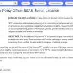 Chargé(e) de Programme Politiques – Urgence – Beyrouth