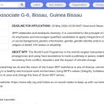 Chargé(e) Support Gestion & Services – PAM Bissau