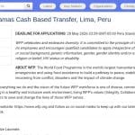 Chargé de Programmes Cash Based Transfer (2 postes)