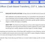 Responsable des transferts monétaires (CBT) – PAM Soudan du Sud