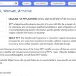 Spécialiste IT Operations – WFP Arménie