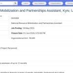 Assistant Mobilisation des Ressources et Partenariats – Kyiv