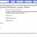 Consultance : Kit anti-stigmatisation et discrimination (Zambie)
