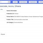 Chargé(e) de Communication – ONU-Habitat, Accra