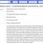 Stagiaire en Communication et Médias Sociaux – Genève
